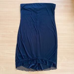 RAG Vintage Beaded Black Strapless Mini Dress Size XL Plus Size Rave Date Night